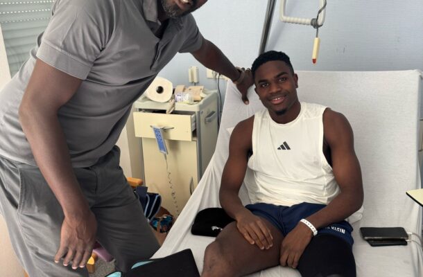Black Stars coach Otto Addo visits injured Ernest Nuamah