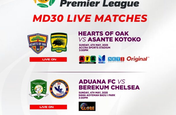 TV schedule for Premier League Matchday 30 announced