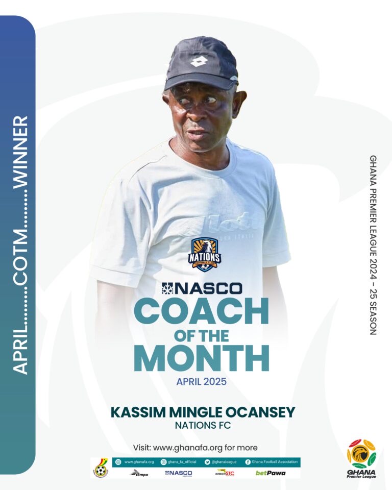 GPL: Kassim Mingle named Coach of the Month award for April